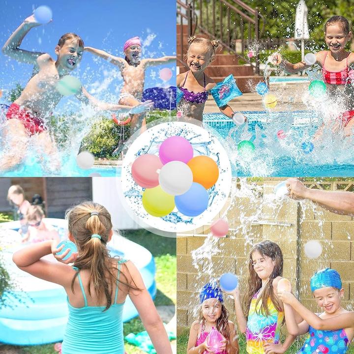 Produktbild Splash & Fun Wiederverwendbare Silikon-Wasserbomben – 10 Stück (10 x)