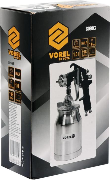 Produktbild Toya VOREL SPRAY GUN HVLP 1000ml WITH LOWER TANK 80901
