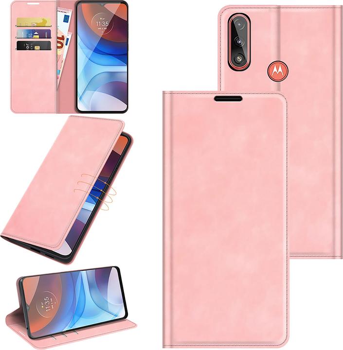 Produktbild Cazy Book Case Kompatibel mit Motorola Moto E7i Power - Hülle klappbar Magnetisch Kunstleder - (Motorola Moto E7i Power)