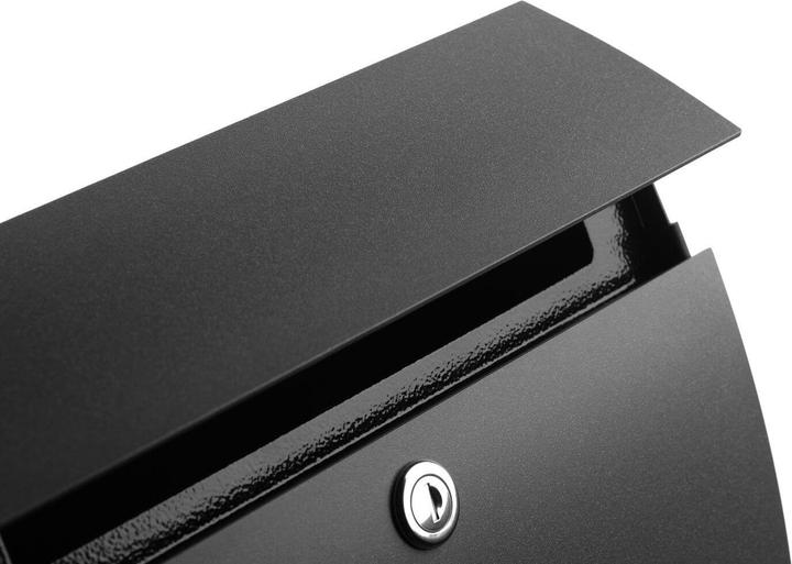 Actual product image CMD Mailbox round with window anthracite