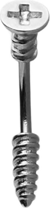Star Piercing Banane silber Kreuzschlitzschraube (Chirurgenstahl 316L, ohne Messing)