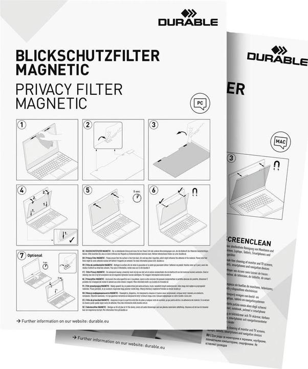 Nährwerte und Zutaten Durable Blickschutzfilter MAGNETIC 14,0", 16:10 anthrazit (13.98", 16 : 10)