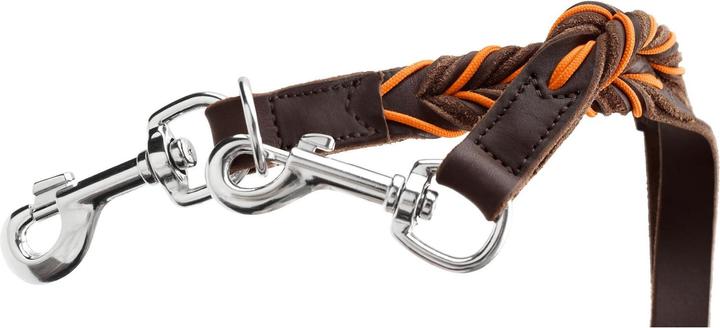 Productafbeelding Hunter Trainingsriem Solid Education Cord 20/200, donkerbruin/oranje - (69325) (Hond, Algemeen)