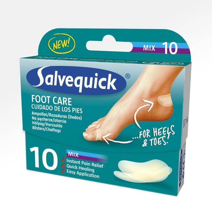 Actual product image Salvequick ister Patch Foot Care Heels & Toes Slices Onisters And Abrasions 10Pcs. (Foot deodorant & powder)