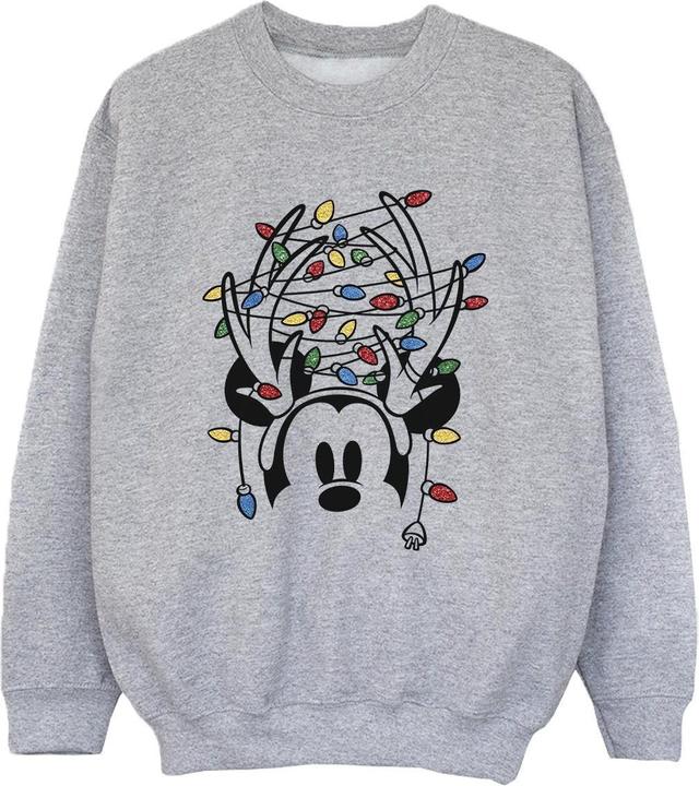 Disney Mickey Mouse Christmas Head Lights Sweatshirt Jungen
