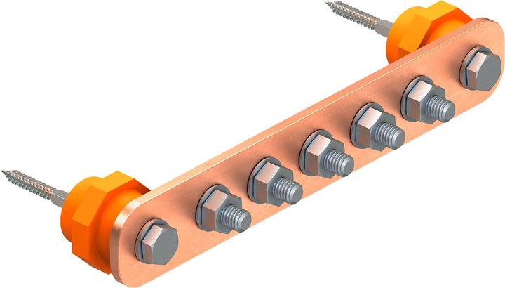 Immagine prodotto OBO Bettermann Barra di equalizzazione potenziale 1802 8 CU BigBar 8 connessioni