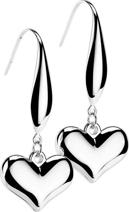 Star Piercing Ohrring silber Anhänger Herz (Chirurgenstahl)