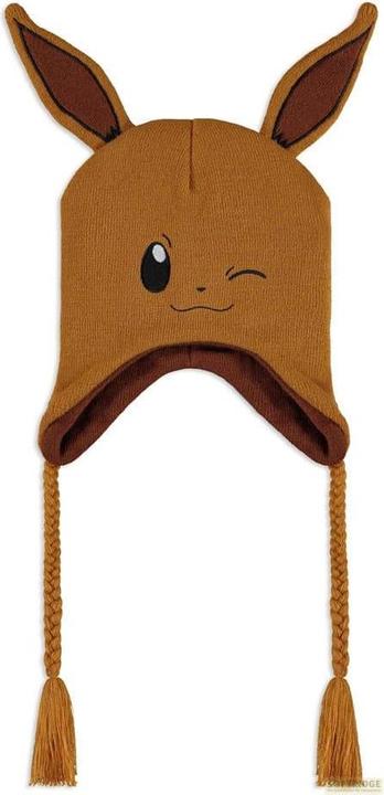 Actual product image Difuzed Pokemon ski hat Eevee Knitted Sherpa