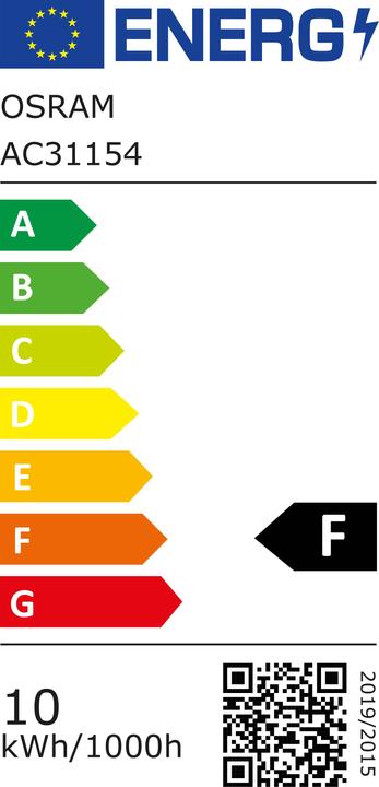 Energielabel Osram Een 75 Fr (E27, 10.50 W, 1055 lm, 3 x, F)