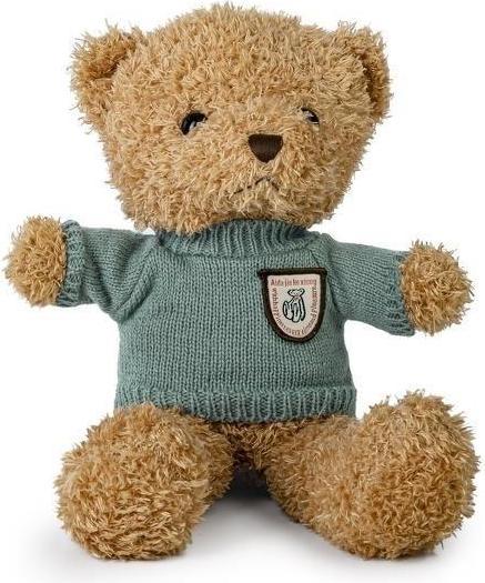Produktbild Daff Brauner Teddybär 22 cm in einem mintfarbenen Pullover (22 cm)