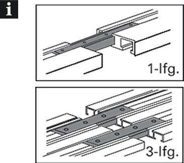 Produktbild Gardinia Schienenverbinder für Aluminium-Vorhangschiene 1-läufig und 3-läufig weiss