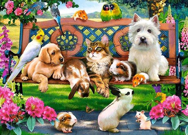 Produktbild Castorland Pets in the Park, Puzzle 180 Teile (180 Teile)