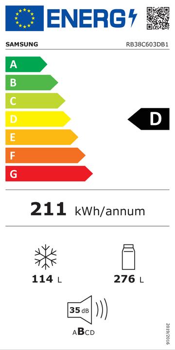 Energy Label Samsung RB38C603DB1 (390 l)