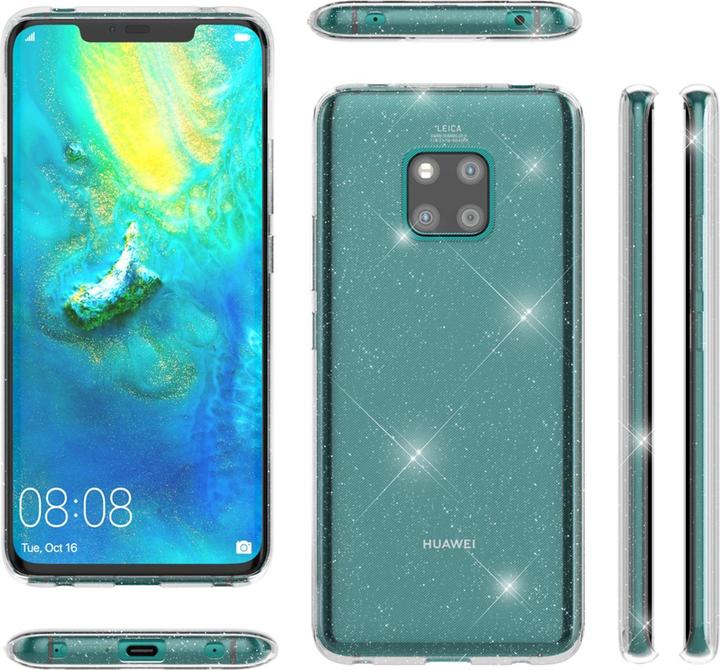 Immagine prodotto Nalia Copertura in silicone trasparente con glitter (Mate 20 Pro)