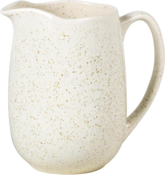 Actual product image Broste Copenhagen Nordic Large Milk Jug, Stoneware - Vanilla (1 l)
