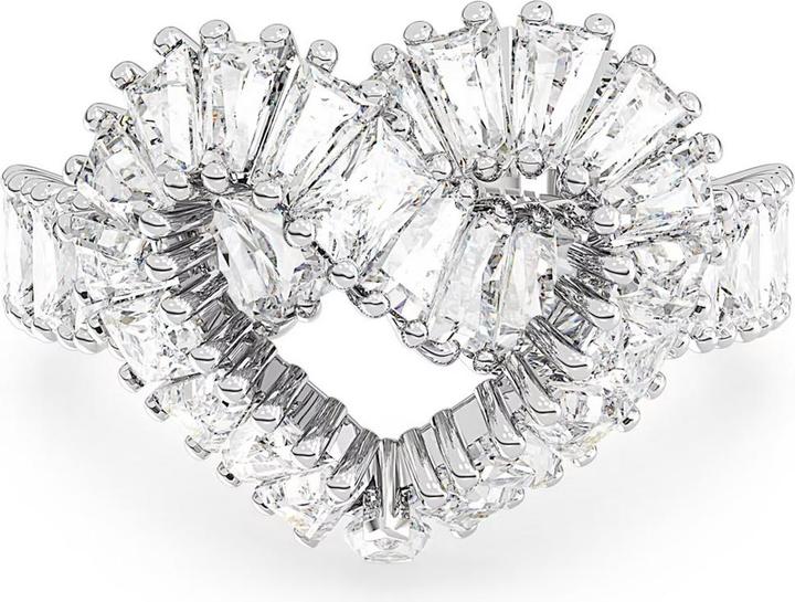 Swarovski Matrix Cocktail Ring Verschiedene Schliffe Herz Weiss (60)