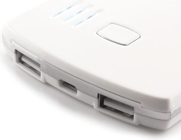Actual product image Sunen Powerbank 5600 mAh Baltas (P5600W) (5600 mAh, 5 W, 20.72 Wh)