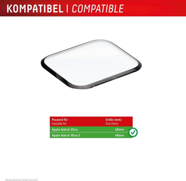 Produktbild Displex Full Cover Schutzfolie, Full Cover Watch Glass, Doppelpack