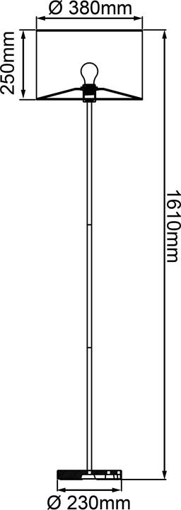 Productafbeelding Brilliant Romm vloerlamp 1flg hout licht/zwart (E27)