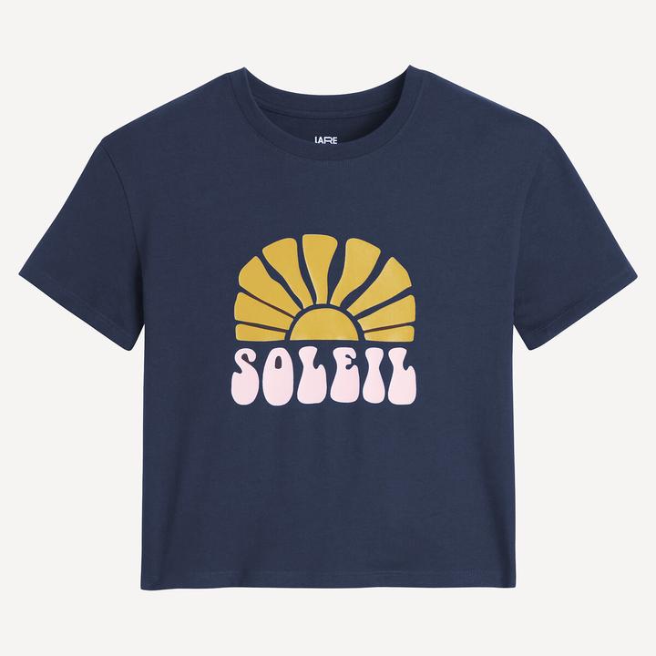 La Redoute Collections T-Shirt mit rundem Ausschnitt & Sonnen-Print (102)