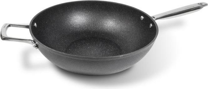 Immagine prodotto Moneta Padella Wok Sauté Armonia, rivestimento antiaderente e antigraffio, adatta a tutti i piani di (32 cm, Wok, Alluminio)