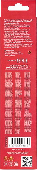 Actual product image DCU Tecnologic TV Remote Control For Panasonic (Infrared)