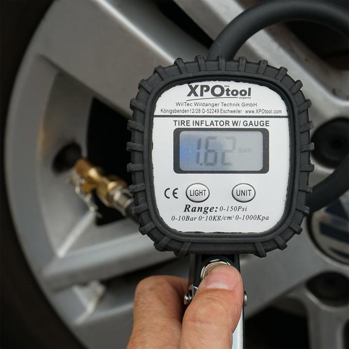 Produktbild Wiltec Digitale Reifenfüllpistole 0-10bar Reifenfüllgerät Druckluft Messgerät