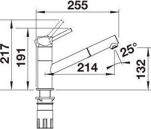 Immagine prodotto Blanco KANO-S nero opaco | Bassa pressione | Con tubo estraibile | Antiriflusso | Ker