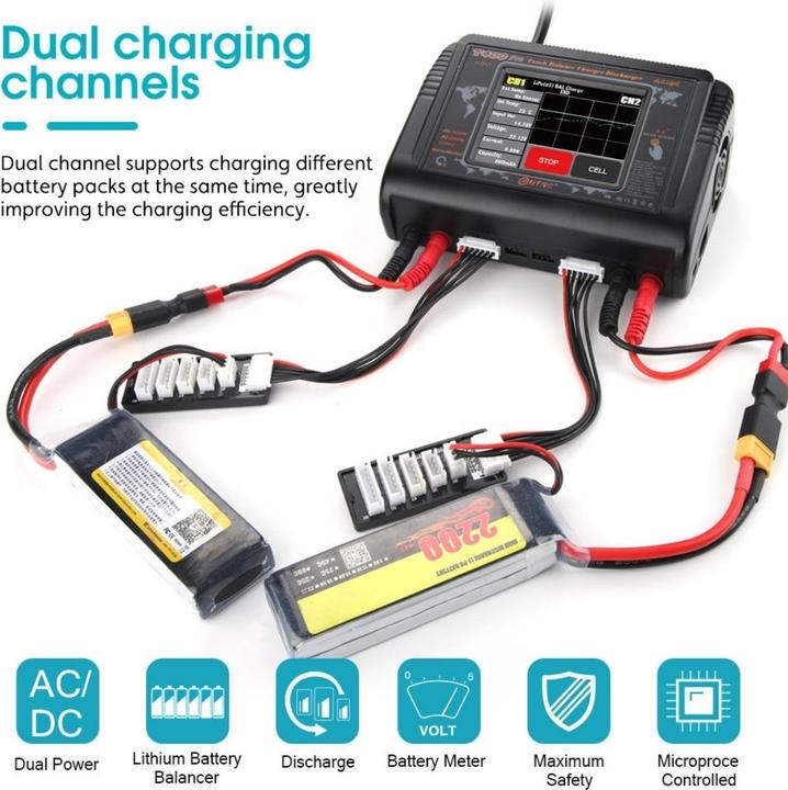 Produktbild HTRC Ladegerät DUO Touch T400PRO 200W (12A)