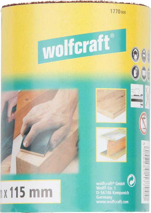 Produktbild wolfcraft wolfcraft 1 Schleifpapierrolle Kor. K40, 5mx115mm (40)