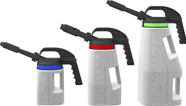 Actual product image Denios LubriFlex PE universal filling can, with 2 spouts, capacity 2 l.