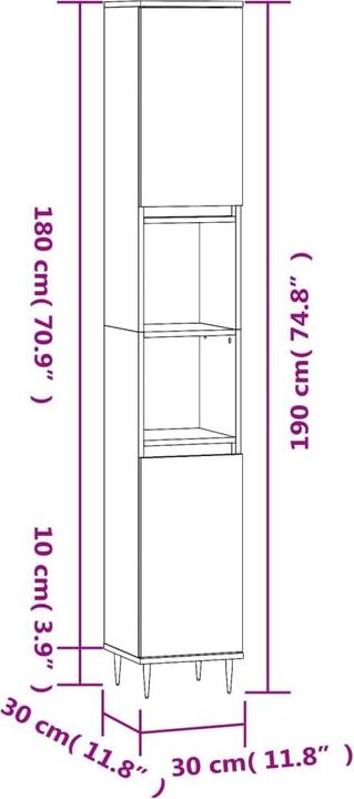 Produktbild VidaXL Abdiel (30 x 30 x 190 cm)