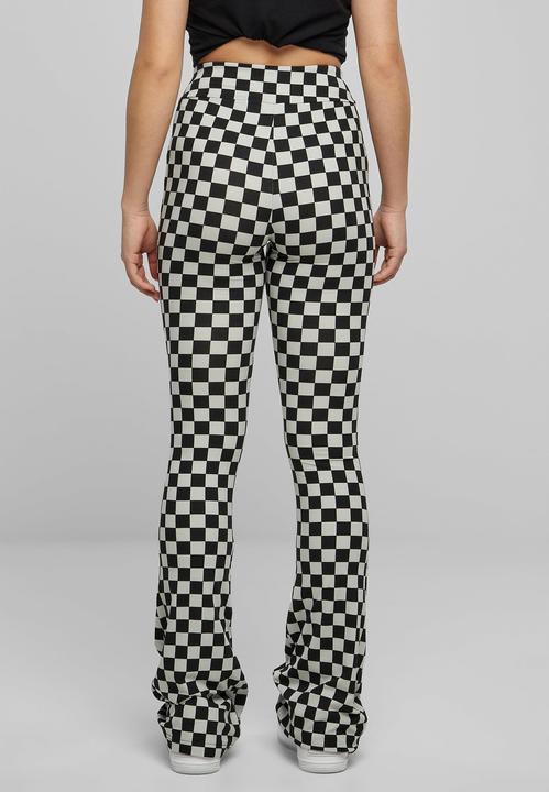 Actual product image Urban Classics Ladies Checked Boot Cut Leggings (XL)