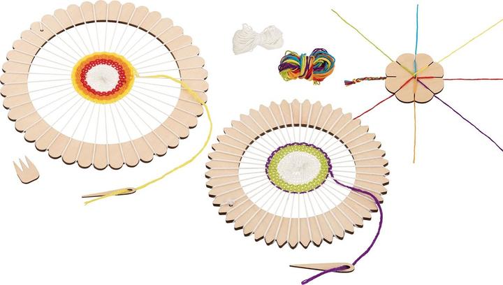 Image du produit Goki Kit de bricolage cadre à tisser rond et fleur à nouer