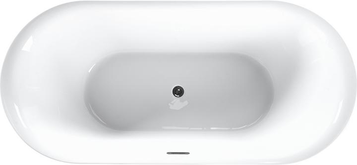 Actual product image Beliani Bathtub freestanding burgundy oval 170 x 80 cm CARRERA (240 l, 170 cm)