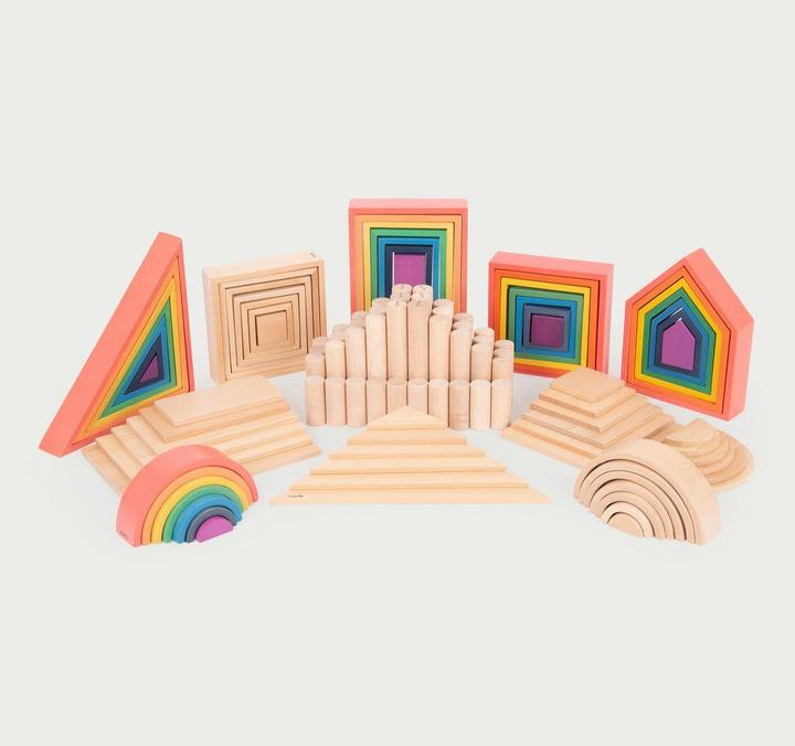 Image du produit TickiT Ensemble de 40 colonnes en bois rondes
