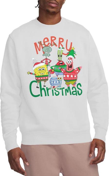 Immagine prodotto Spongebob Squarepants Merry Christmas Felpa Gruppo Adulto Unisex (M)