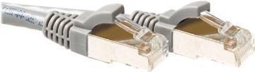 Actual product image Grey 20 meter SFTP CAT6A patch cable snagless with RJ45 connectors. Cat6a s/ftp snagless gy 20.00m (S/FTP, CAT6a, 20 m)