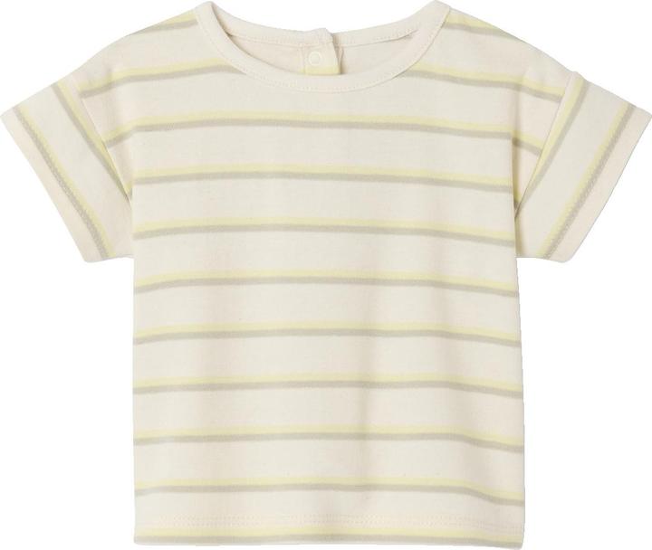 Vertbaudet Baby-Set: Gestreiftes T-Shirt & Latzhose (104)