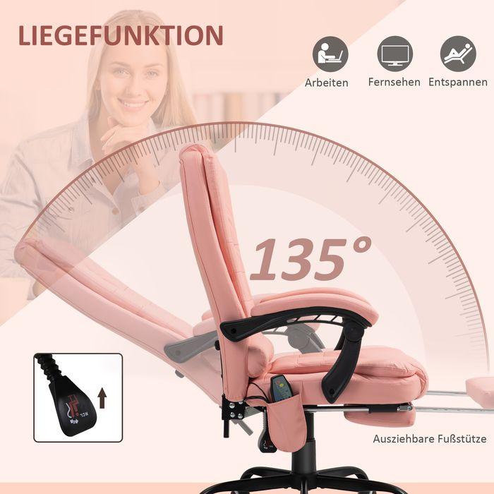 Produktbild Swisshandel24 Bürostuhl mit 7 Punkt Massage, ergonomischer Gaming Sessel mit Liegefunktion