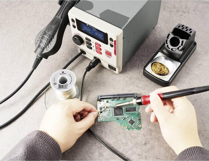 Actual product image Toolcraft RST-280 Soldering station set digital 865W 80 - 500°C incl. soldering tip