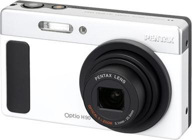 Produktbild Pentax Optio H90, 12MP, 5x Zoom, HD-Movies, Silber/Weiss (1/2,3'')