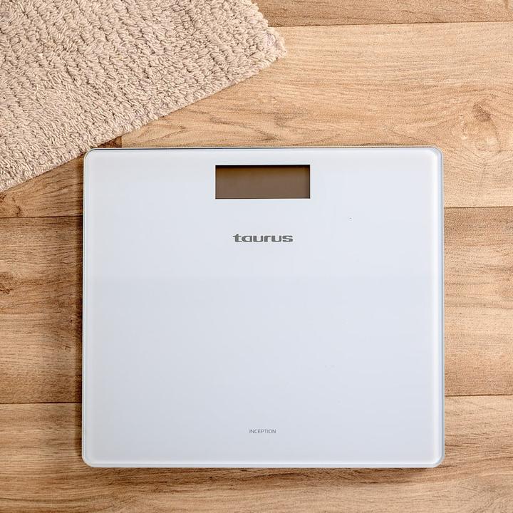 Immagine prodotto Taurus Bilancia pesapersone digitale Inception 28cm x 28cm in vetro temperato - Blu (180 kg)