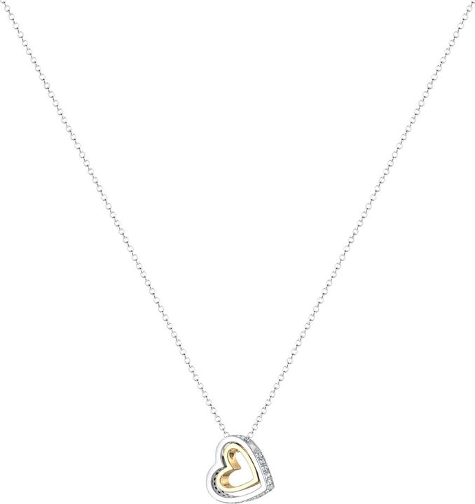 Immagine prodotto Elli mir Herz-Anhänger Bi-Color Kristalle (Argento, 45 cm)