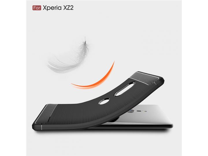 Actual product image Screenguard Sony Xperia XZ2 Cover Carbon Brushed Soft TPU (Sony Xperia XZ2)