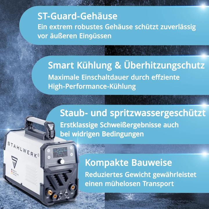 Produktbild Stahlwerk Schweissgerät DC WIG 200 Puls ST Digital MMA Spot- und Pulsfunktion
