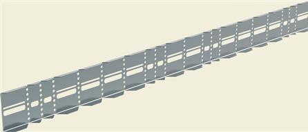 Actual product image Legrand Reduktion / Endestykke P31 60 x 795 mm G El-forzinket, fastgøres med skrue type 341895.