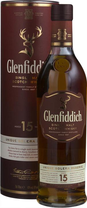 Produktbild Glenfiddich 15 Years Solera (Single Malt, Scotch Whisky, 1 x 70 cl)