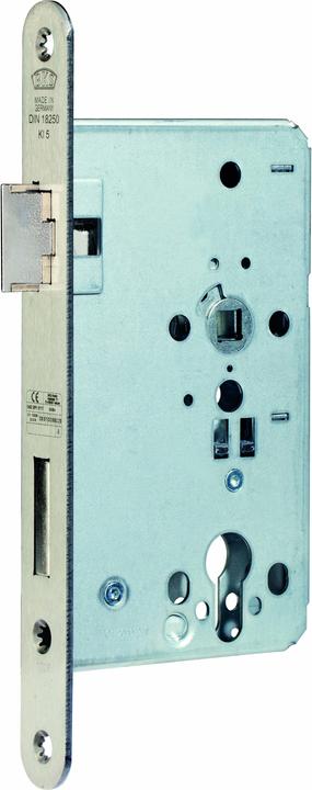 BKS Feuerschutztürschloss B-1206 24/65/72/9 mm DIN rechts 24 mm abgerundet silber
