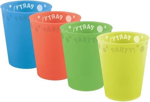 Produktbild Procos 4 Partybecher - aus Kunststoff - bunt - ca. 250 ml (4 x)